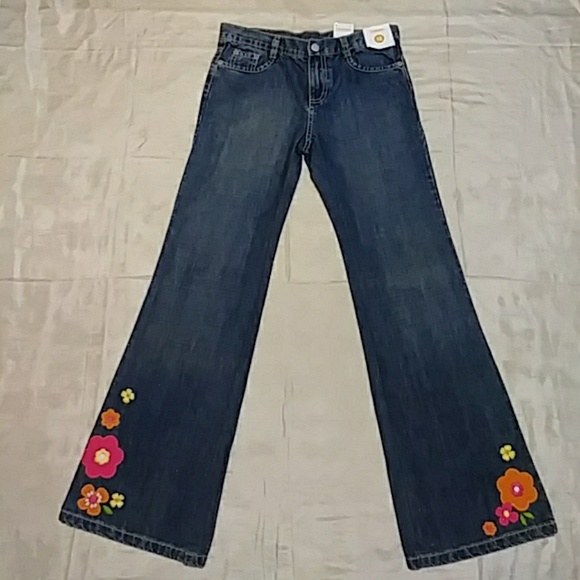 flower patch jeans